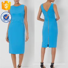 New Fashion Blue Sleeveless V-Ausschnitt Bleistift Korsett Kleid Herstellung Großhandel Mode Frauen Bekleidung (TA5210D)